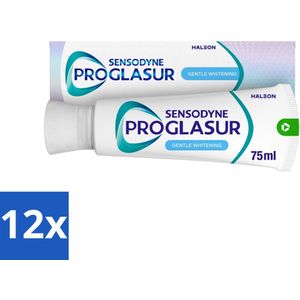 Sensodyne - Tandpasta - Proglasur Gentle Whitening - Verheldert Glazuur - 75 ml - Voordeelverpakking - 12 stuks