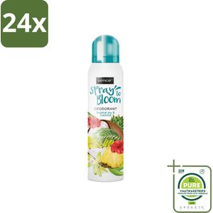 Sence - Tropical Joy & Coconut - Deodorant - Exotisch - 150 ml - Voordeelverpakking - 24 stuks - Tropische deodorant - Kokosgeur