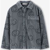 Sissy-Boy - Corduroy Overhemd - Blauw - Met Smiley Print