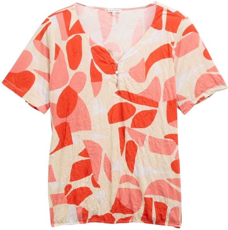 Tom Tailor Plus size - Gerimpeld T-shirt met patroon
