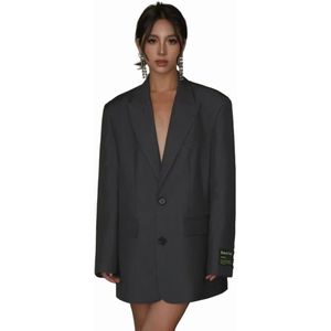 Dames Oversized Blazer - Mode - Colbert - Kostuumjas - Jasje - Suit - Grijs