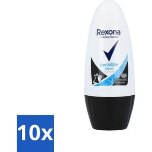 Rexona - Invisible Aqua - Deo Roller - Anti-perspirant - 50 ml - Bulkverpakking - 10 stuks