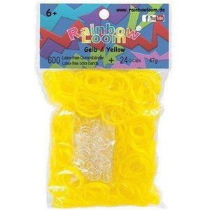 Rainbow Loom Elastiekjes - Geel Jelly - 600 Bandjes