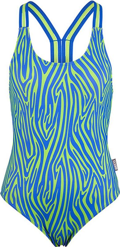BECO zebra vibes badpak - B-cup - blauw/groen - maat 34