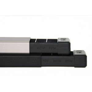 Pillendoosje 7-dagen - Met magneetsluiting - Van aluminium en duurzaam kunststof - Kleur zwart - Pillendoosje - Medicijndoosje