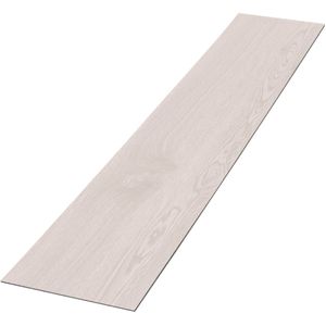 4x Deluxe PVC klevende vinyl vloerbedekking voor 2,23 m² witte eik 2 mm dik ML-Design