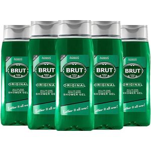 Brut Douchegel XL Formaat - Voordeelverpakking 5 x 500 ml - 2IN1 Formule - All Over Bodywash