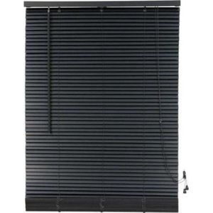 Timlux - Jaloezie Hout - 25mm - 140x175 cm Donkergrijs