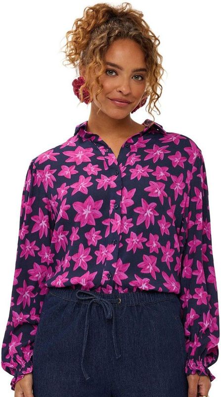 Ydence Blouse Alyssa Dames - Jurken - Donkerblauw - Maat XS