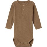 Name It Kab Button Romper - Maat 68 - Toasted Coconut