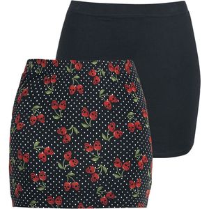 Rock Rebel by EMP Zwarte rokken in een dubbelpak - Dames - S