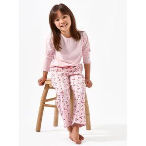 Little Label - Pyjama Set - Roze Bladeren - Zachte BIO Katoen