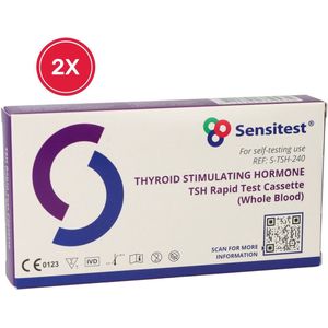 2 stuks TSH Sneltest - Zelftest voor Schildklier- Resultaat binnen 10 Minuten - Eenvoudig thuis uit te voeren