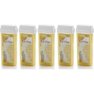 ItalWax Lemon Wax Cartridges 5x 100 ml - Lemon Wax Cartridges voor Zijdezachte Huid - 500 ml