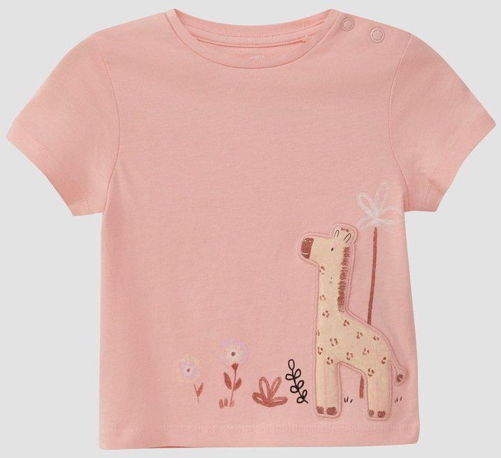 s.Oliver - T-Shirt - Katoenen Jersey - Glitterprint - Korte Mouwen