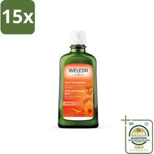 15 x WELEDA - Massageolie Sport - Arnica - 200 ml - Grootverpakking - Sportmassageolie - Spierkrampen - Spierstijfheid - Spierpijn - Ontspanning