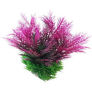 Nobleza Aquariumdecoratie - Kunststof plant - aquariuminrichting - 13 cm - Roze