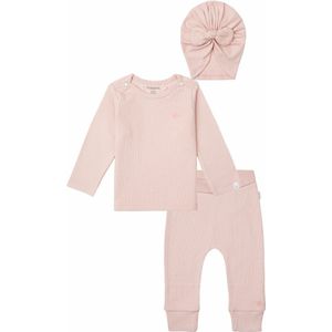 Noppies - Kledingset - 3 delig - Broek Naura Rose Smoke - Shirt Natal - Muts Niwot - Maat 50