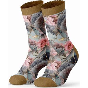 Sock My Feet 3-pack sokken dames 36 38 - duurzaam - naadloos - Geo Roses