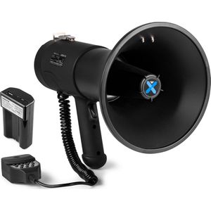 Vonyx MEG075 - Megafoon - Zwart - 75W met Sirene en Bluetooth
