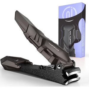 Ergonomische Nagelknipper voor Vingernagels en Teennagels - RVS, Met Opvangbak, Duurzaam en Stylish