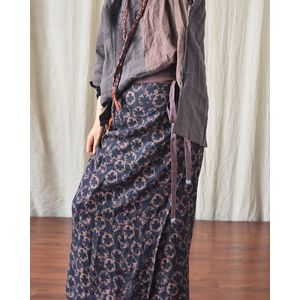 Boheemse Bloemenrok Blauw - Bohemian Bloom Skirt Blue