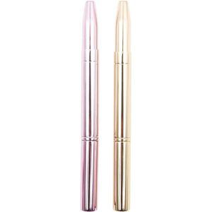 Green Glow - Set van 2 intrekbare make-up borstels voor lippen en neusreiniging