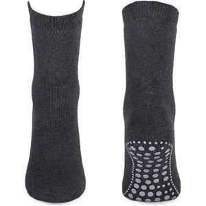 Homesocks antislip sokken met ABS noppen kleur: antraciet maat: 39-42