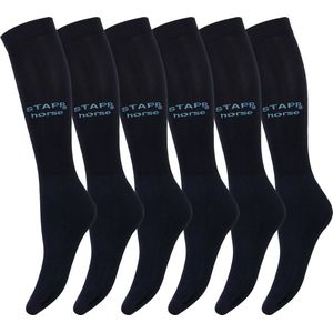 STAPP Horse Paardrijsokken Ultra Fine - 6 paar Ruitersokken - Marine-35/42