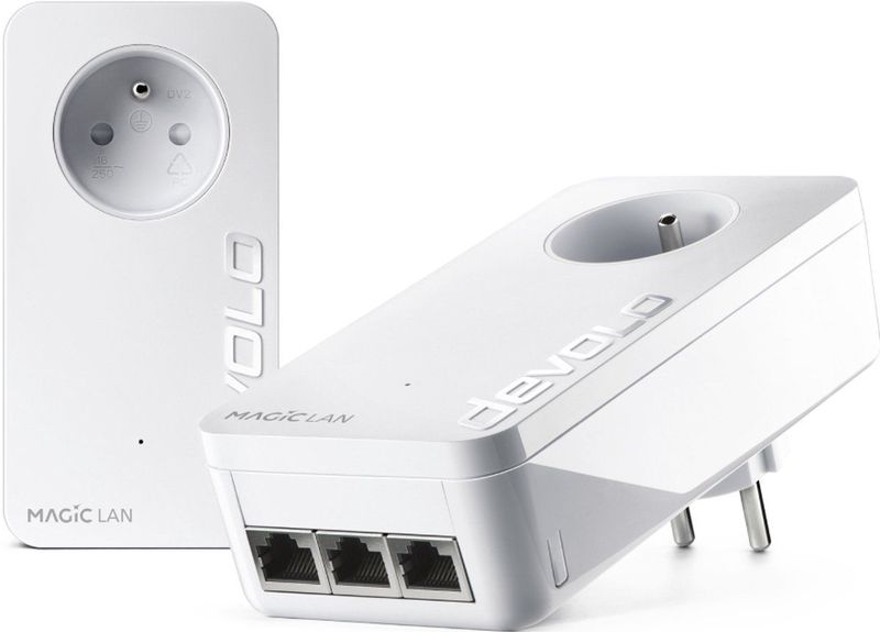 Devolo - Magic 2 LAN Triple Starter Kit - Powerline - Wit - 2400 Mbit/s