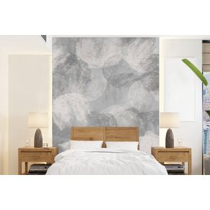 Abstract - Verf - Grijs - Schilderij - Behangpapier