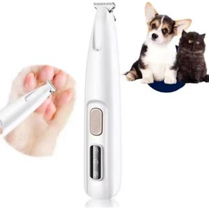 Honden Tondeuse - Hondentrimmer - Honden Trimset - Hondentrimmer Tondeuse - Dieren Tondeuse - Poten Trimmer Hond - Trimmer 18mm - Wit