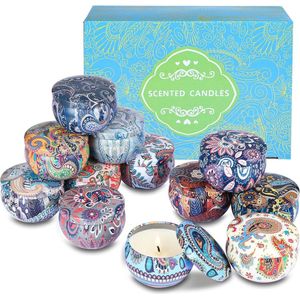 Set van 8 duurzame natuurlijke geurende geurkaarsen cadeau voor aromatherapie decoratie cadeau voor vrouwen voor verjaardag bruiloft Kerstmis