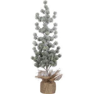 House of Seasons Kunstkerstboom in Jute - H55 x Ø25 cm - Groen Frosted