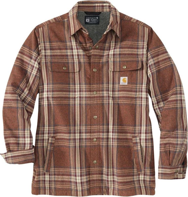 Carhartt - Flannel Sherpa Lined Shirt - Vest - Burnt Sienna