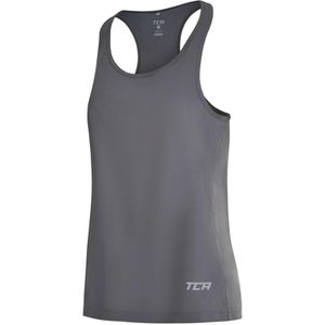 TCA Sportvest voor dames, licht mouwloos vest voor hardlopen, training en fitness, antraciet/grijs, XS