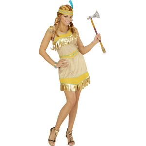 Widmann - Indiaan Kostuum - Gouden Indiaans Meisje Golden Feet - Vrouw - Goud - Medium - Carnavalskleding - Verkleedkleding