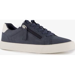 Tamaris dames sneakers met rits blauw - Maat 38 - Uitneembare zool