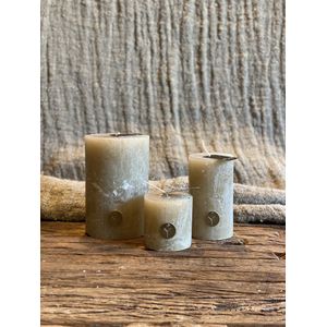 Rustic candle - zwart - 12 cm hoog - 7 cm diameter -BRYNX