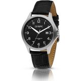 Olympic OL72HSL069 ROBIN - Horloge - Staal - Zilverkleurig - Leer - 40mm