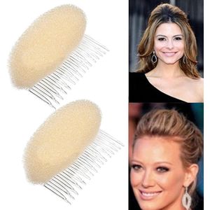 Onzichtbare Pluizige Haarclip - 2 Stuks - Geschikt voor Perfecte Puff Haar - Do Beehive haarstijltool haarkam - Geschikt voor Dames en Meisjes - Beige