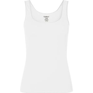 LADIES BASIC SINGLET BAMBOE 1-PACK WIT 68% bamboe, 28% gekamd katoen en 4% elasthan.