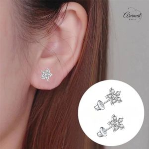 Aramat Jewels Oorbellen - RVS bloem oorbellen kind 7mm – Schroefsluiting - Roestvrij staal - Vrouwen - Kinderen - [7mm]