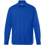 Boston Park Boston Park - Heren - Boston Park piqué overhemd lange mouwen kentkraag tot 8XL - Kobaltblauw - Maat 3XL