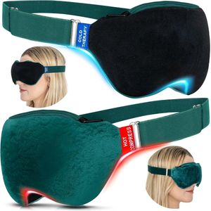 Oogmasker Slaap - Slaapmasker Vrouwen & Mannen - Extra Zacht - Groen