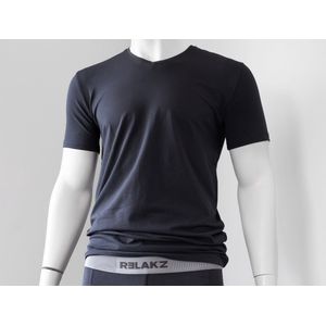 RELAKZ | BAMBOE KATOEN | T-shirt V-neck - Extra Lang (2-pack)