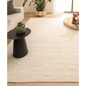 Wollen vloerkleed - Narvik wit 160x230 cm