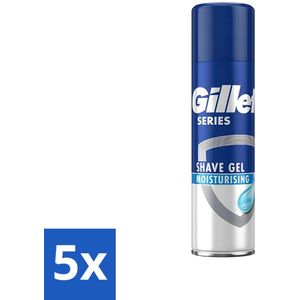 Gillette Series - Scheergel - Moisturising - 200 ml - Bulkverpakking - 5 stuks