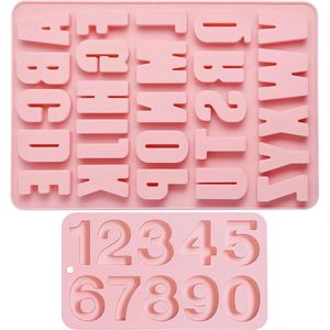 Siliconen vorm letters gietvorm - A-Z alfabet - groot bakvorm chocoladevorm - epoxyhars vormen .