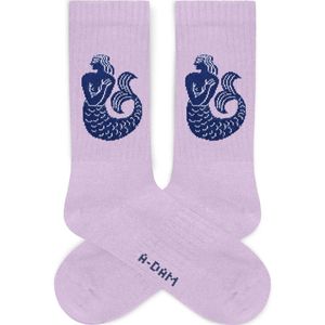 A-dam Mermaid - Crew Sokken - Sok - Biologisch Katoen - Vegan - Heren en Dames - Volwassenen - Lila - 41-46
